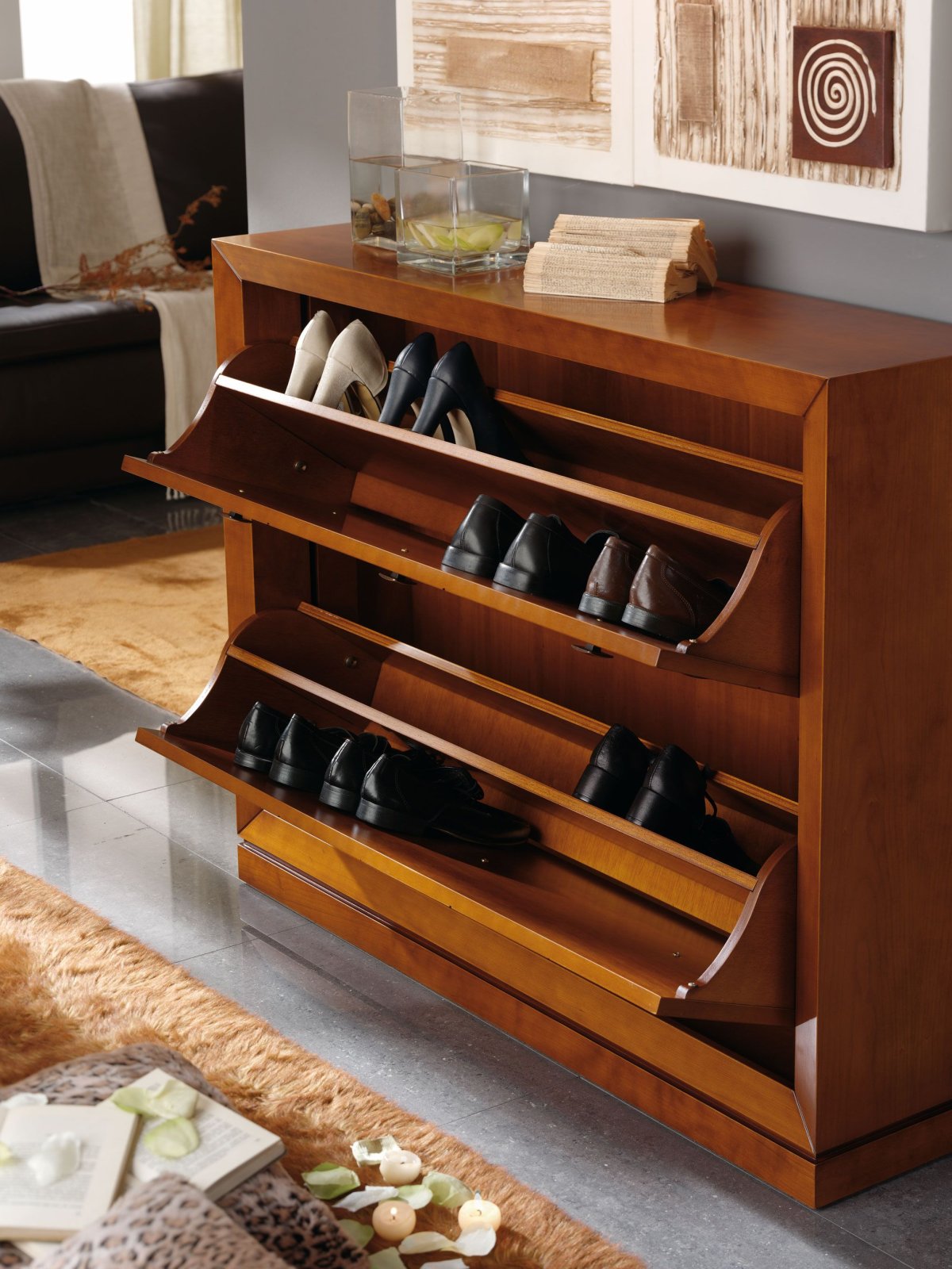 Обувница деревянная