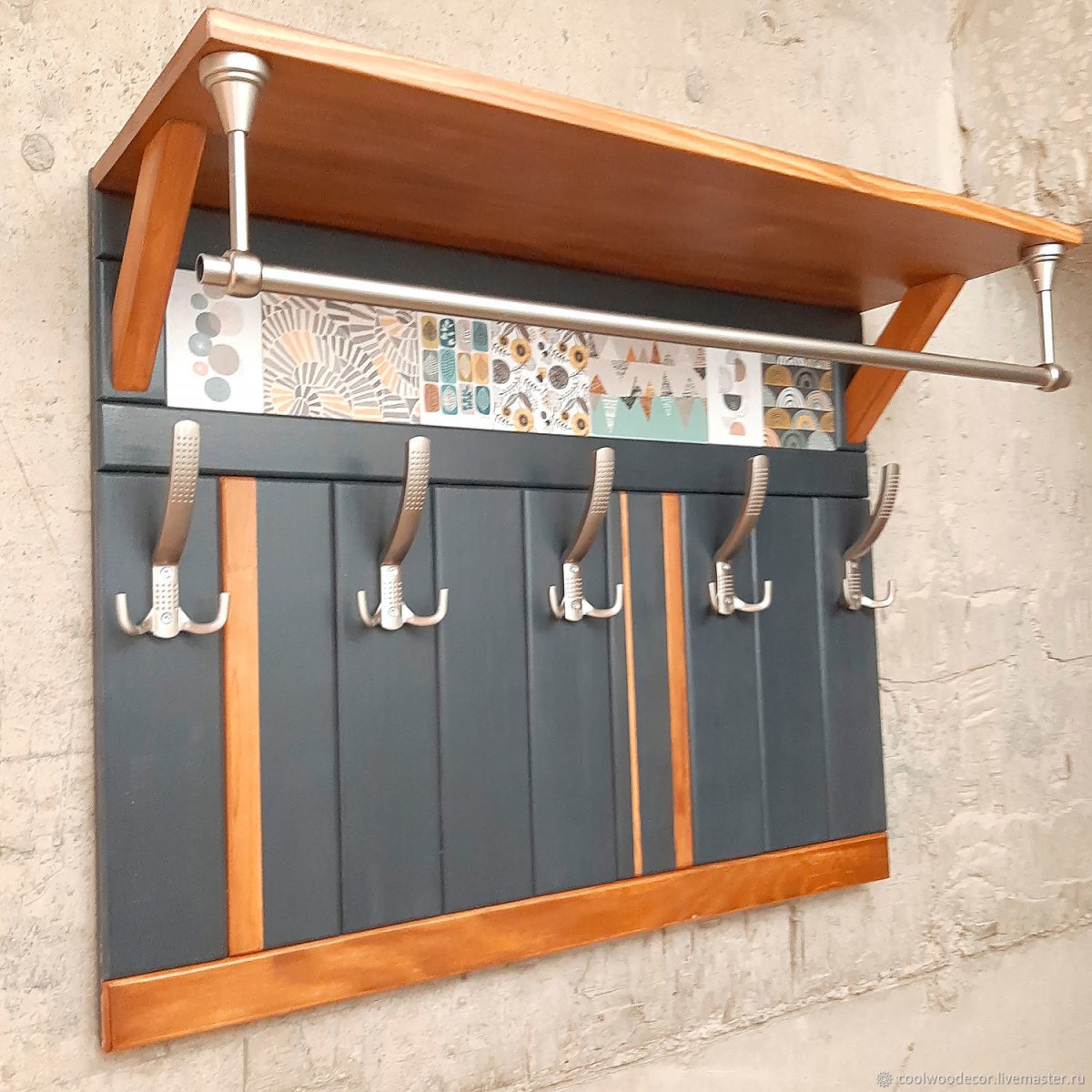 Моби / вешалка настенная / полка Лидер 10.124