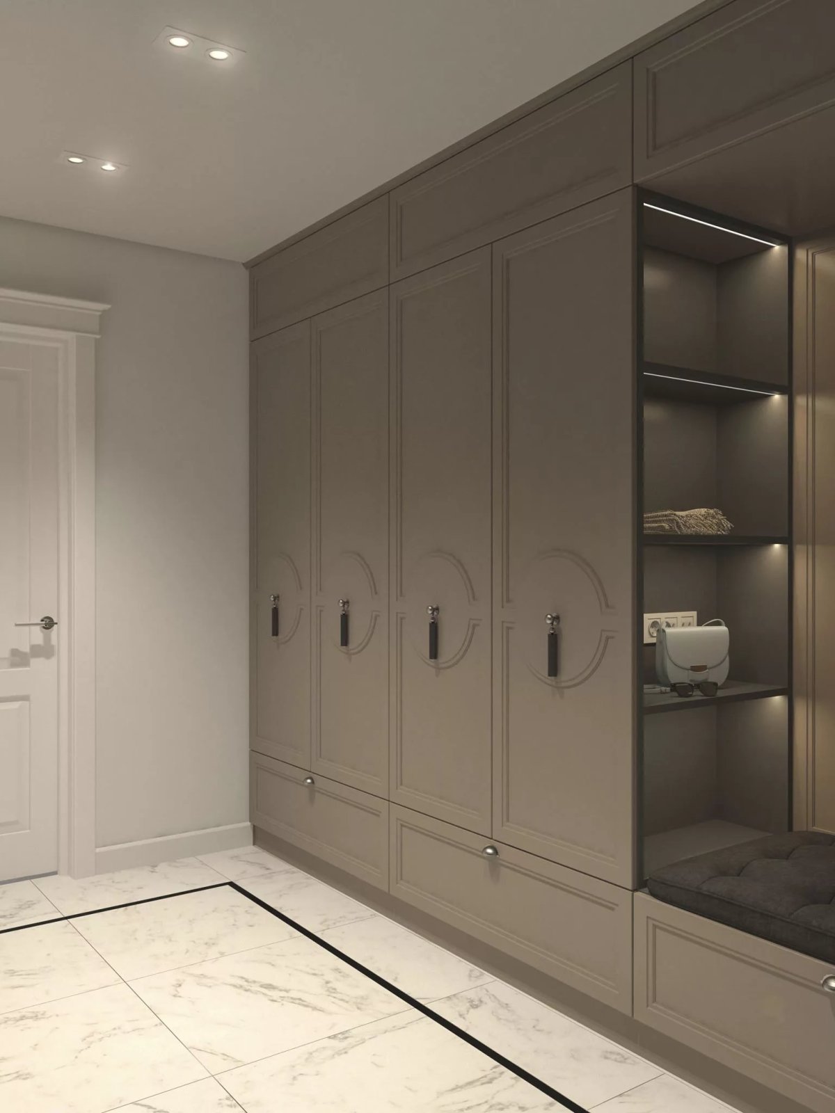 Шкаф в прихожую с распашными дверями