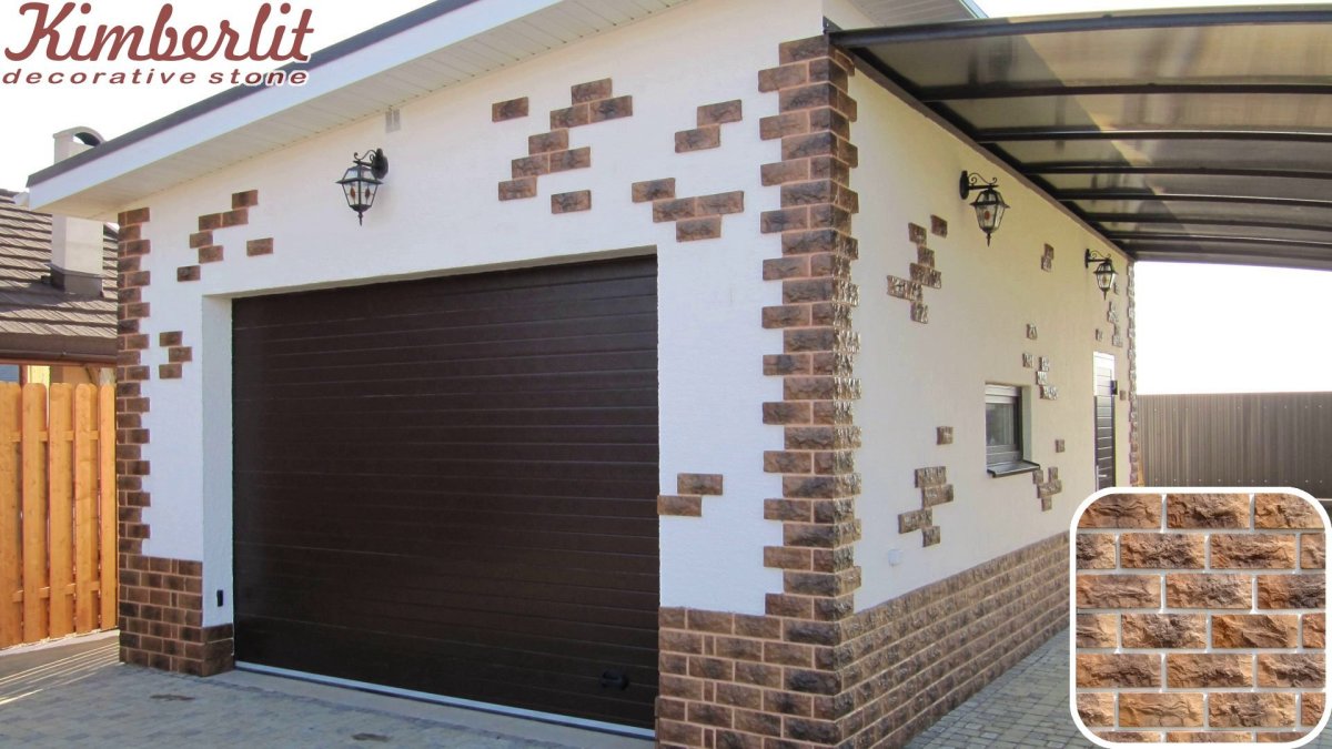 Отделка кирпичного гаража