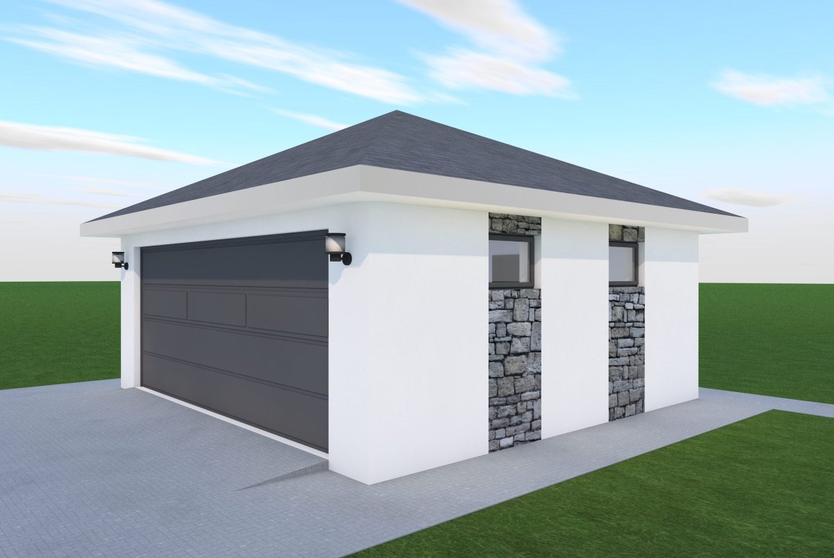 Проект гаража из газобетона