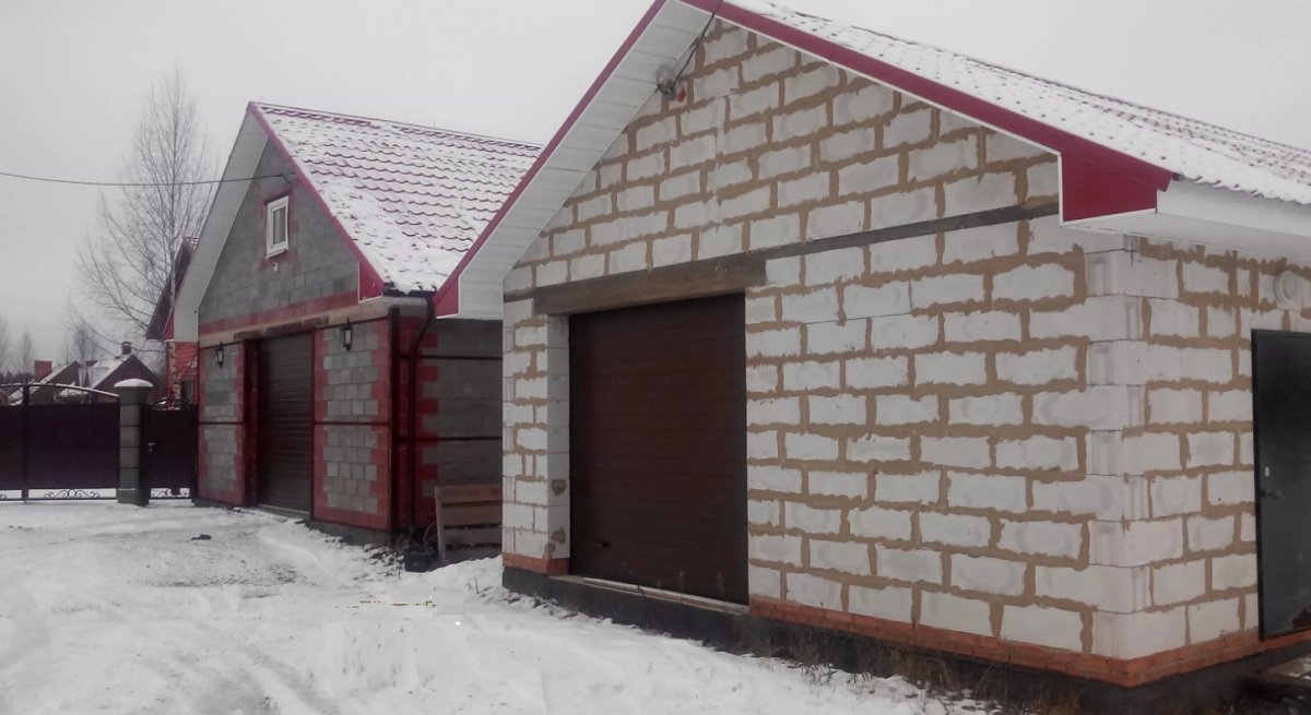 Гараж из керамзитных блоков