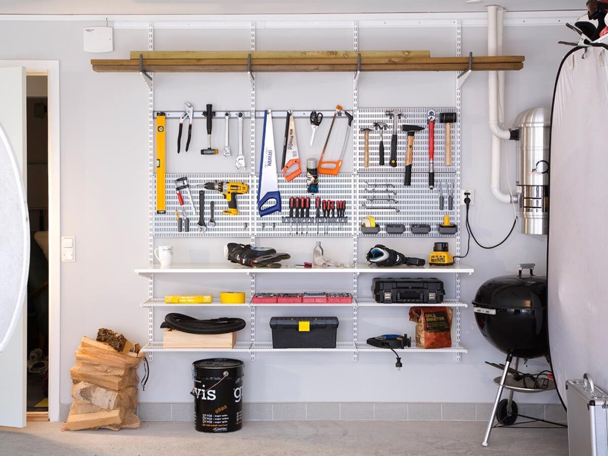 Органайзер для инструмента в гараж на стену
