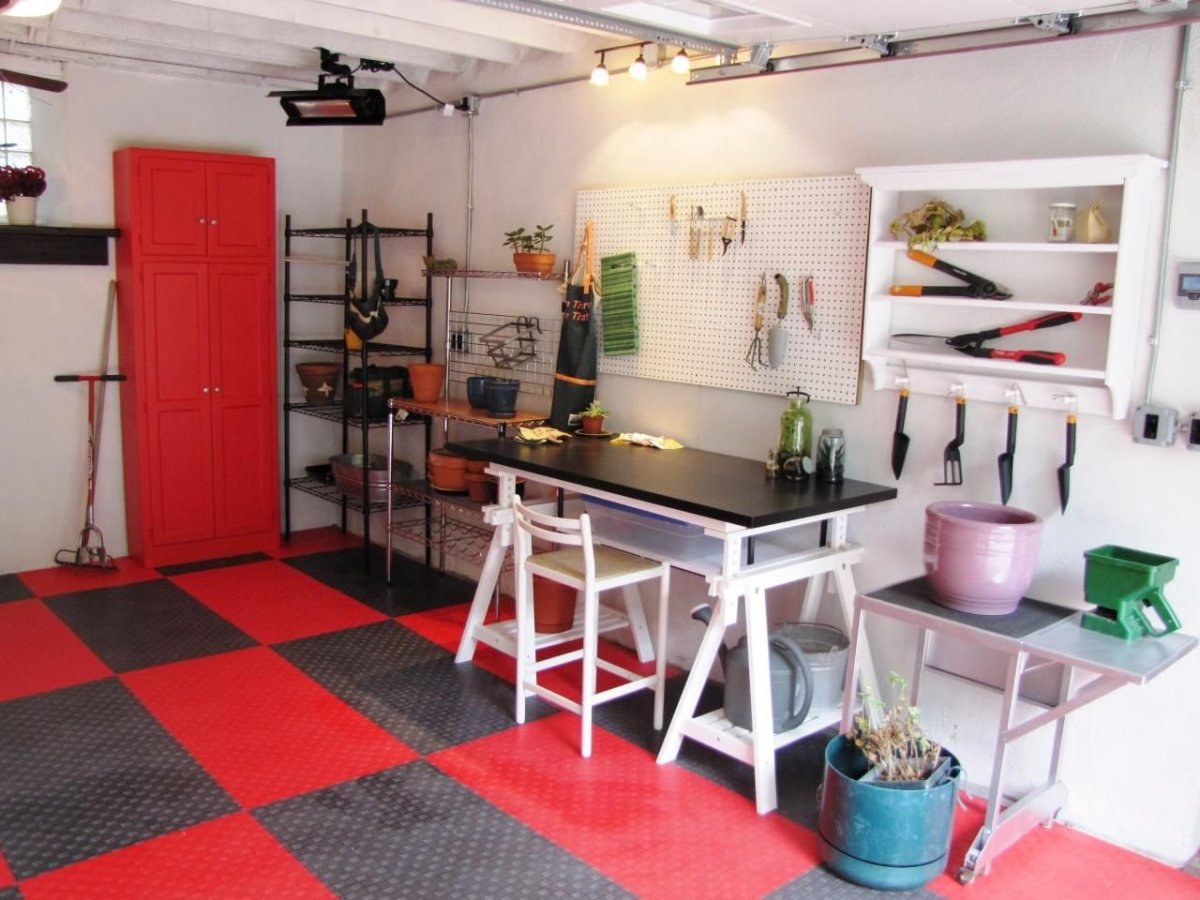 Гараж мастерская интерьер