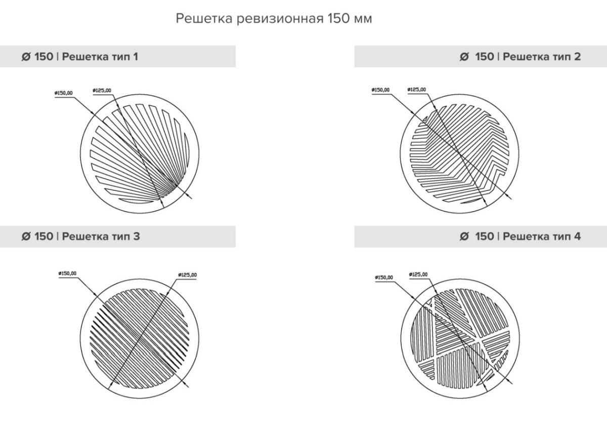 Декоративная решетка для ревизионного отверстия