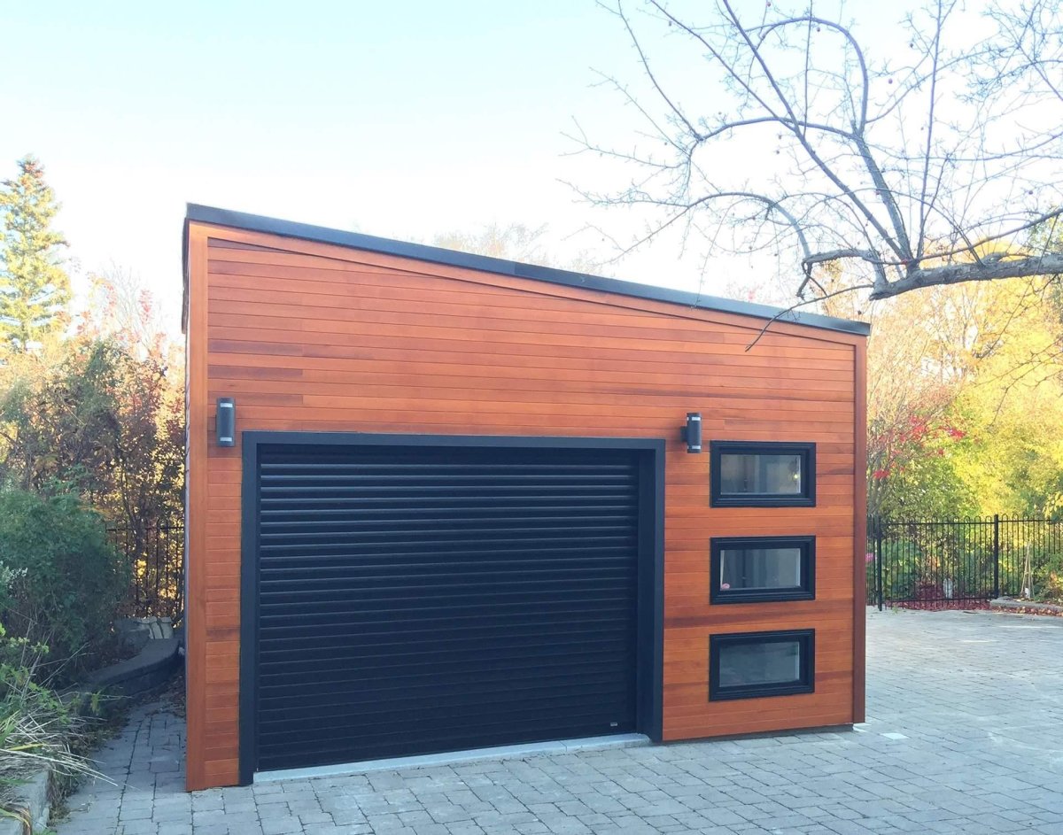 Дизайнерский гараж снаружи