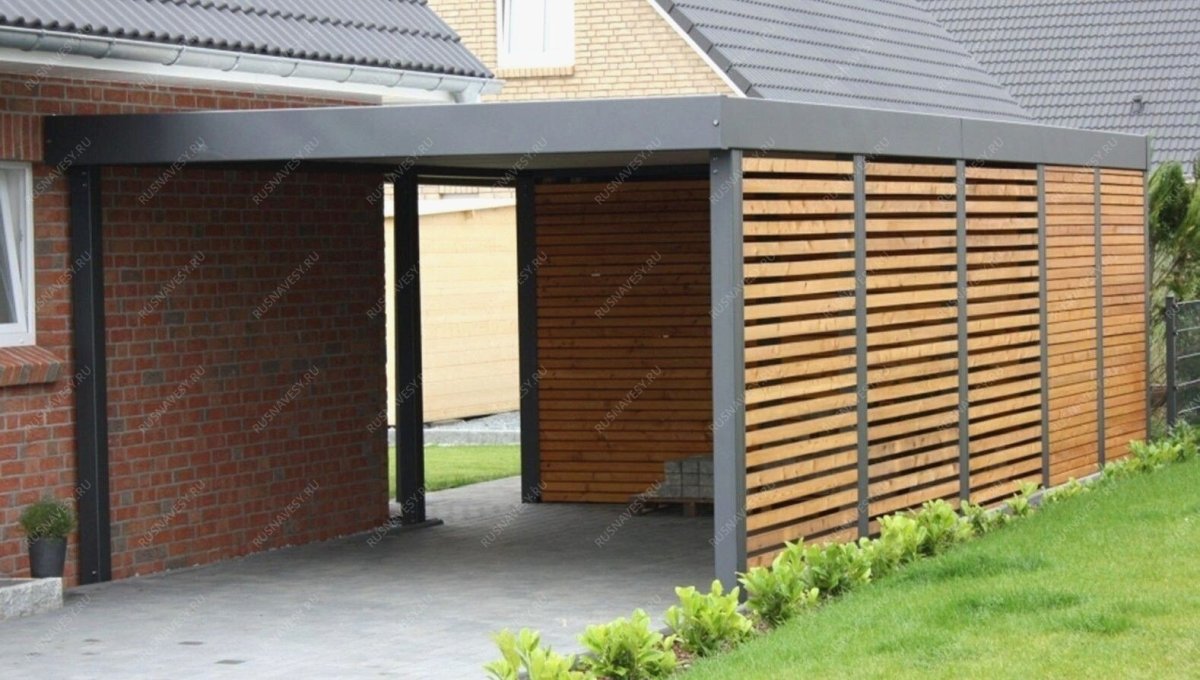 Обшить навес