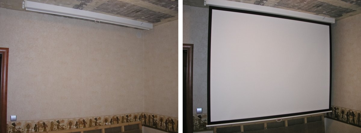 Экран на стене