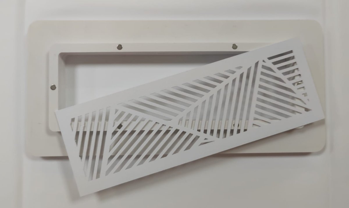 Вент решетка магнитная прямоугольная для натяжного 204*60