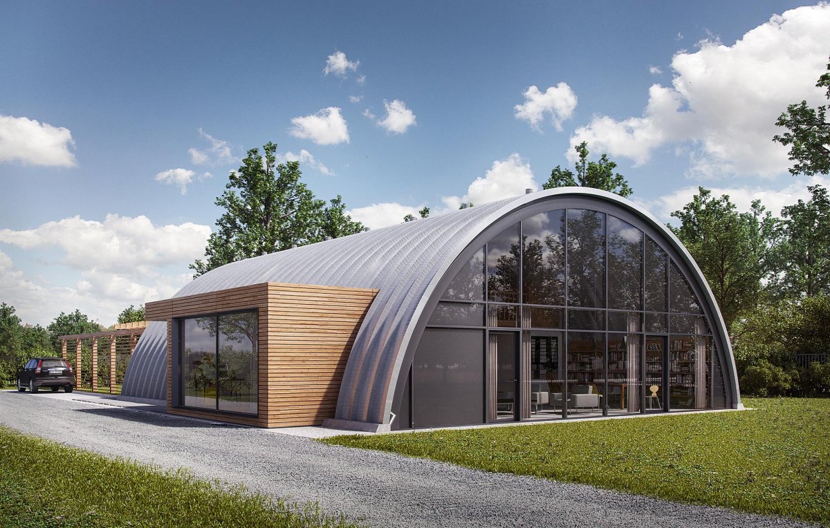 Дом с полукруглой крышей