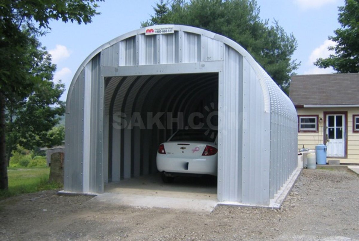 Арочный гараж для легкового автомобиля