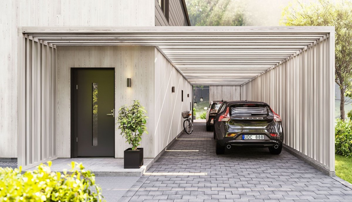 Гараж с навесом