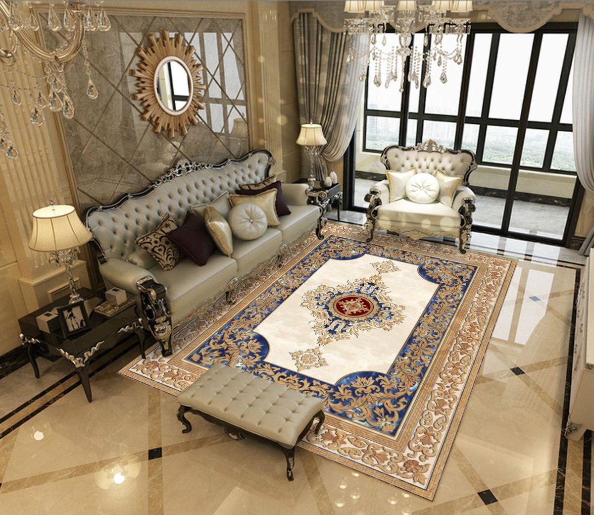 Ковры в интерьере гостиной