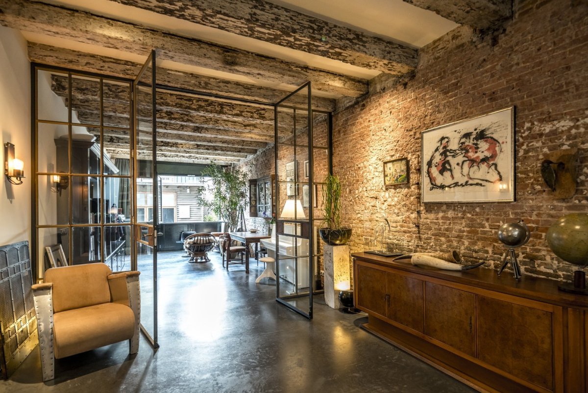 Интерьер гаража в стиле лофт