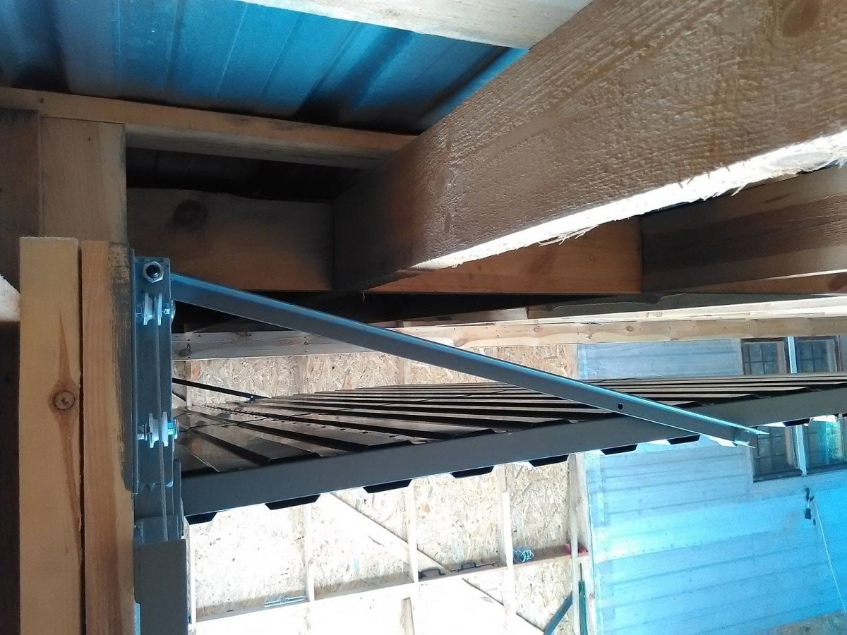 Подъемно поворотные ворота z система противовес