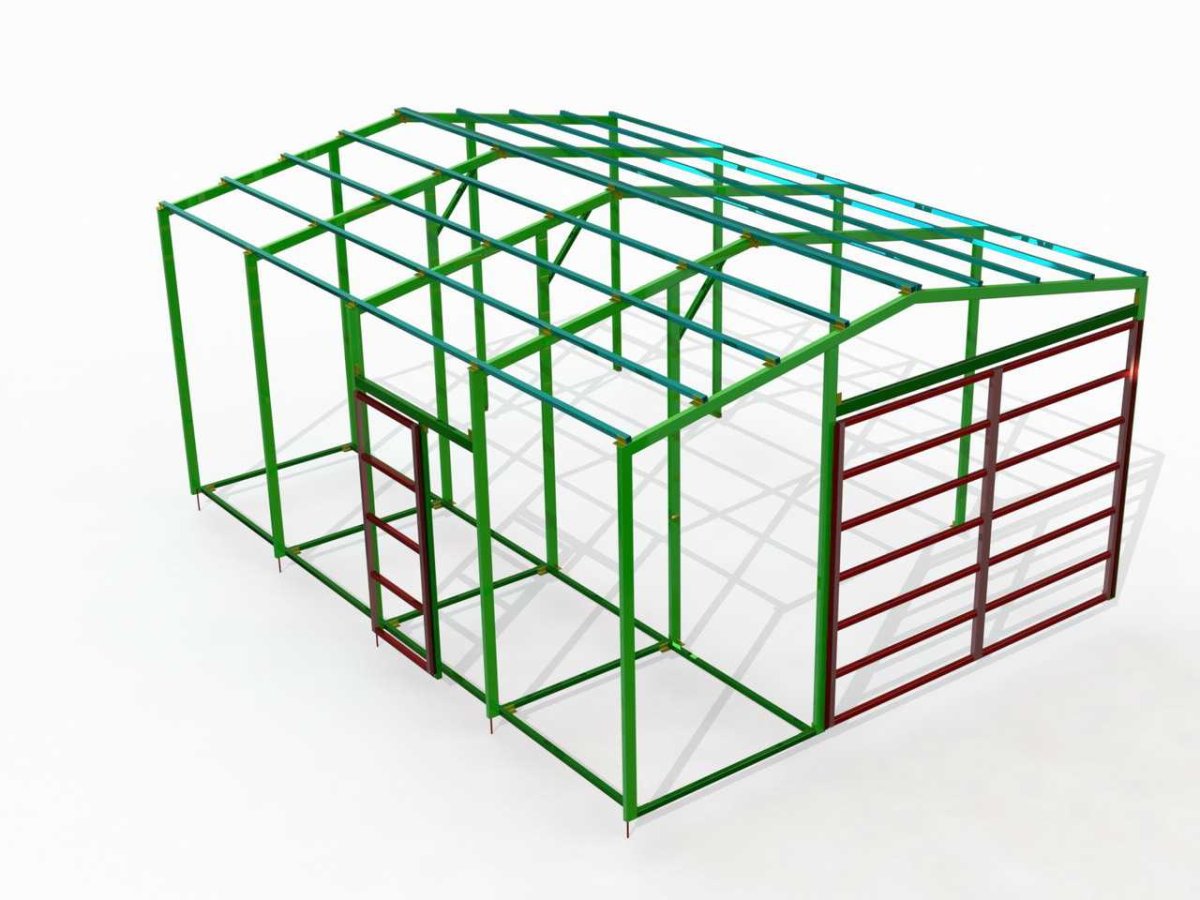 Каркас гаража 6х10 труба 60мм