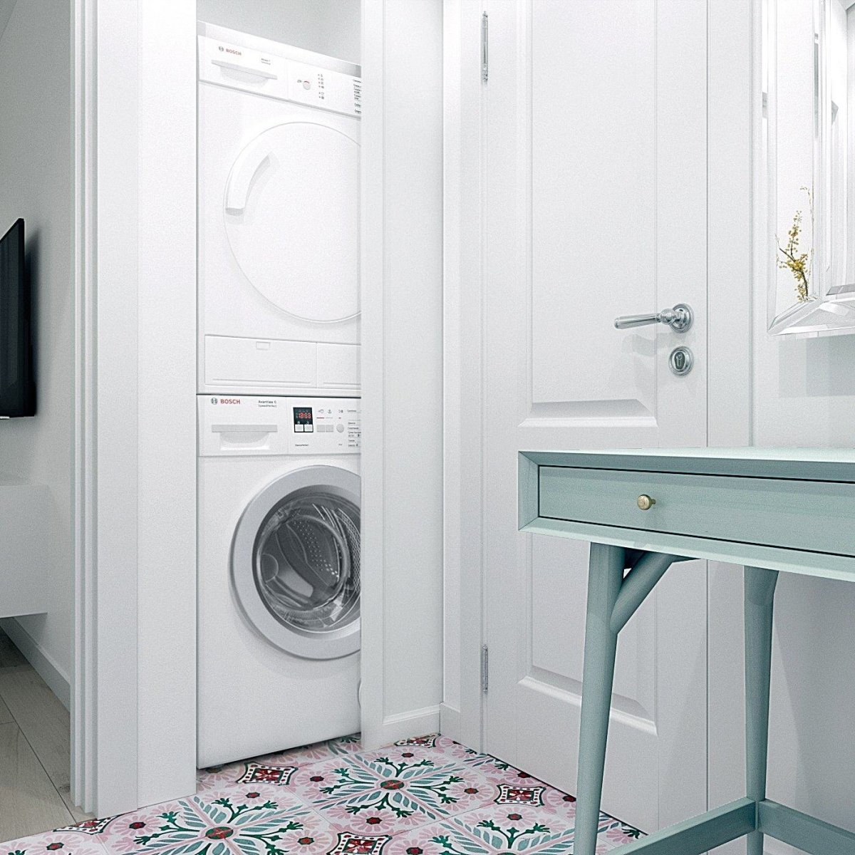 Шкаф под стиральную машину и сушильную машину