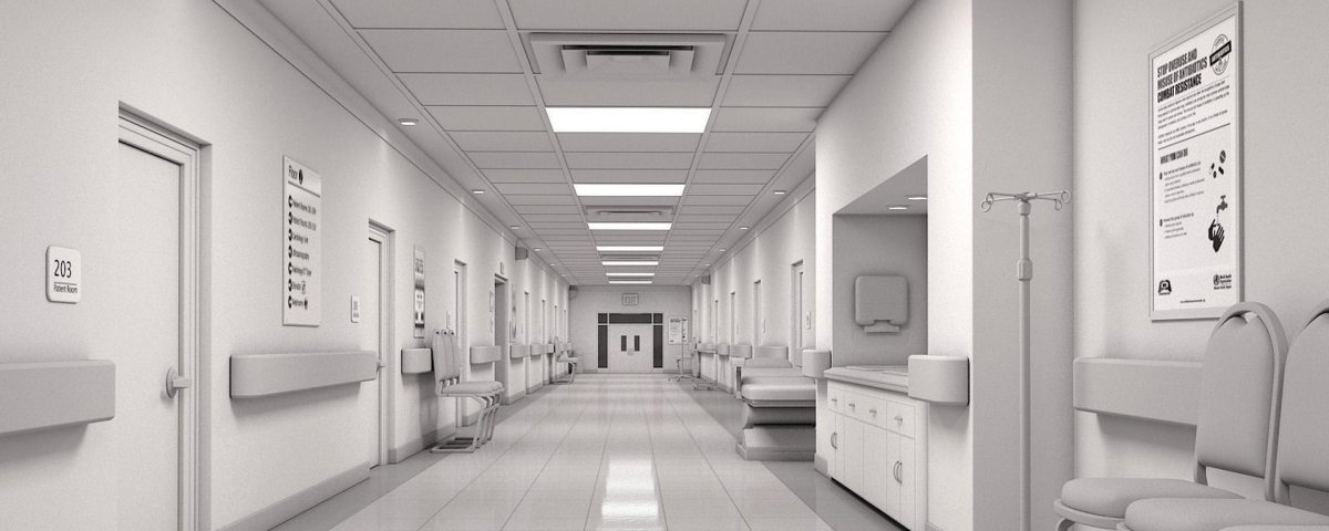 Белый коридор больницы