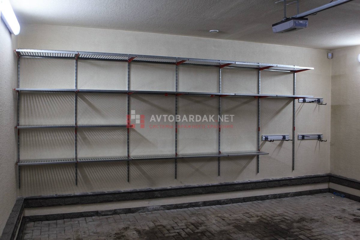 Стеллаж настенный металлический для гаража