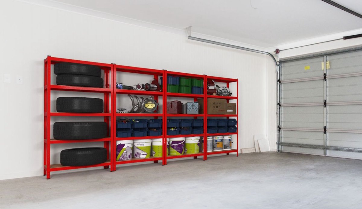 Стеллаж красный в гараж