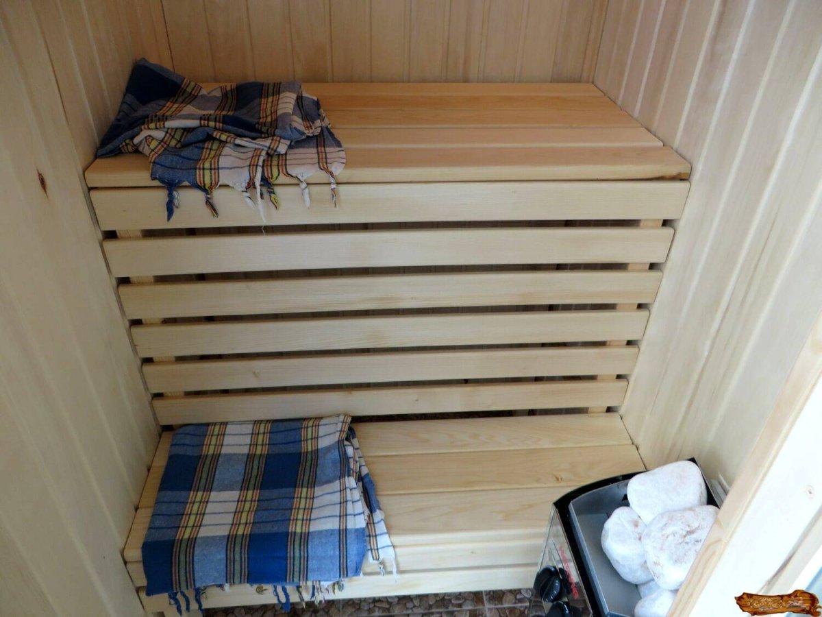 Мини сауна на балконе