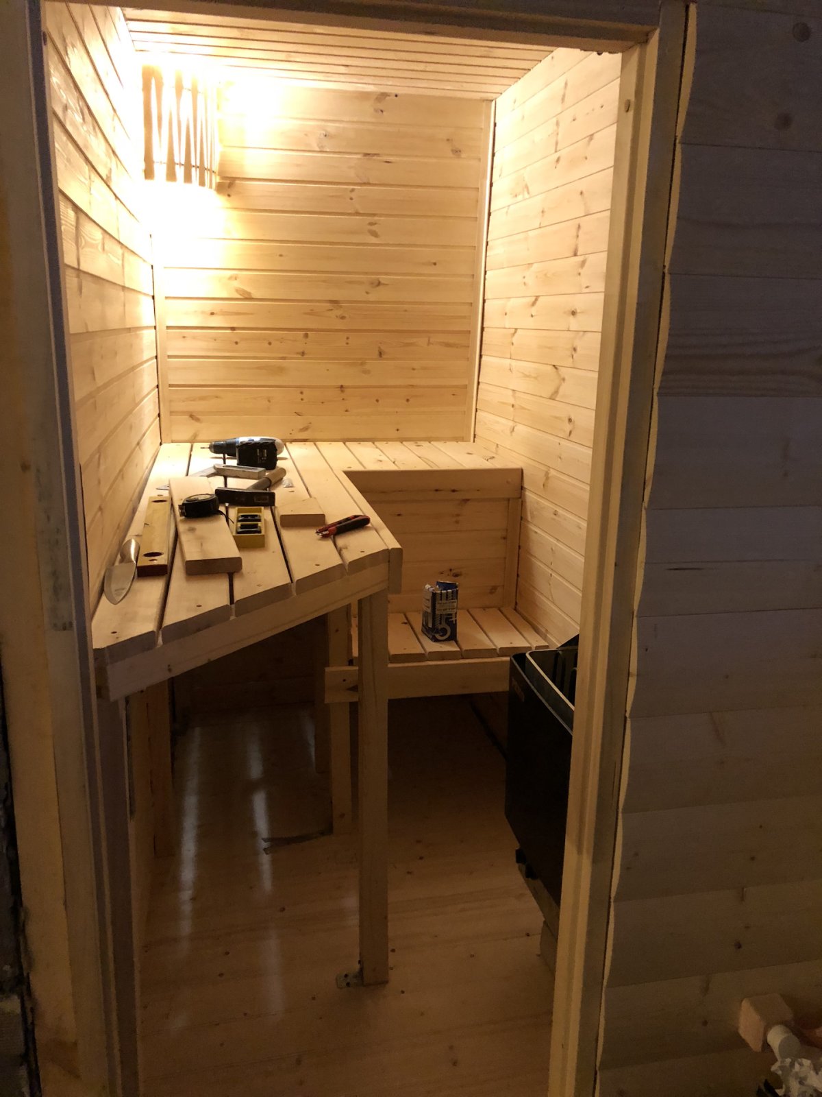 Мини сауна на балконе