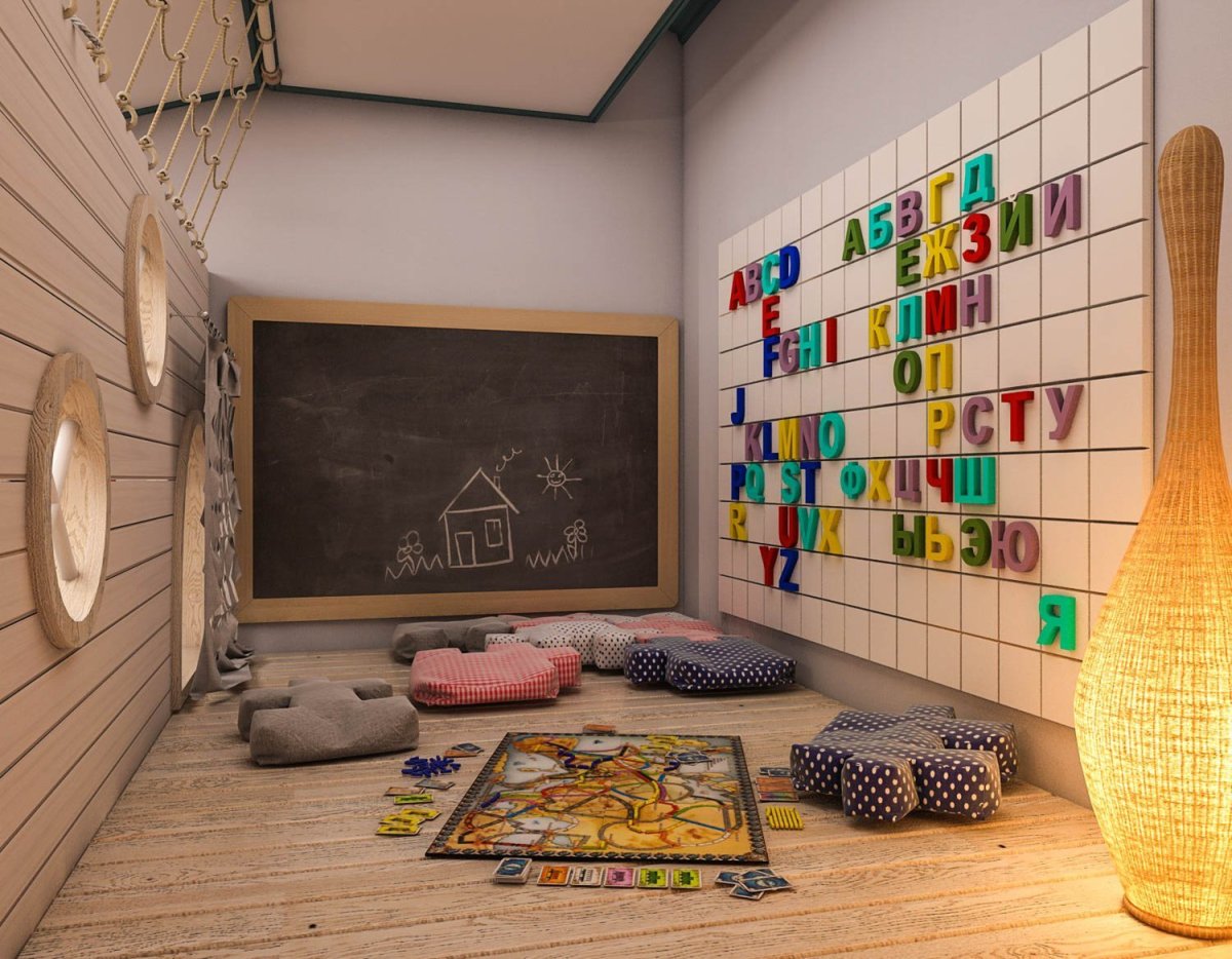 Интерьер игровой комнаты в доме