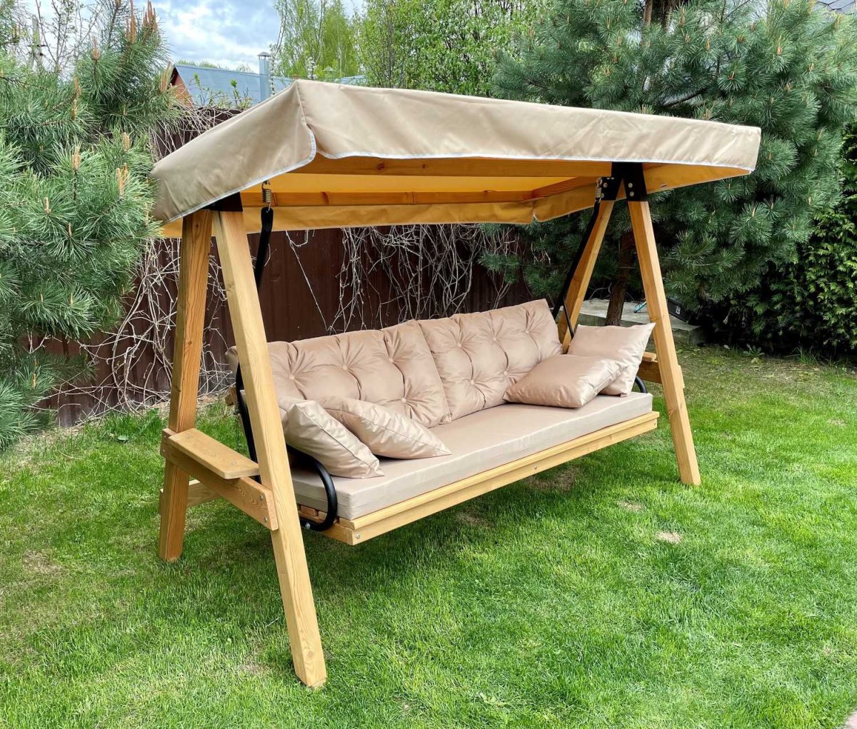 Садовые качели четырехместные