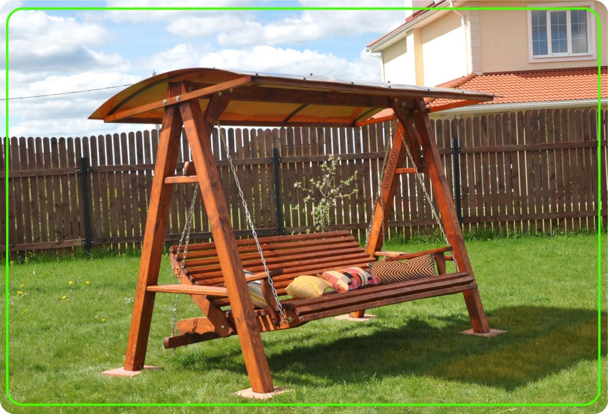 Качели деревянные