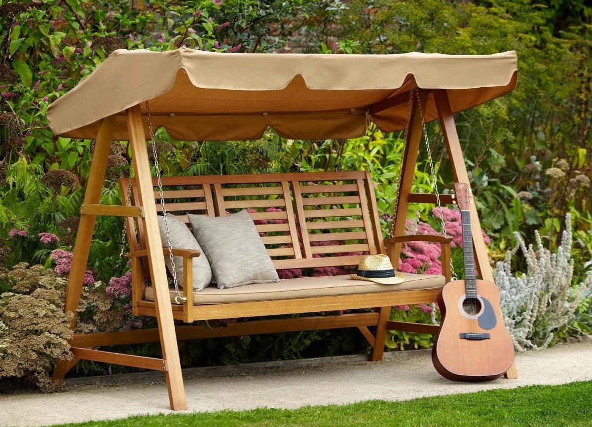 Качель Садовая деревянная