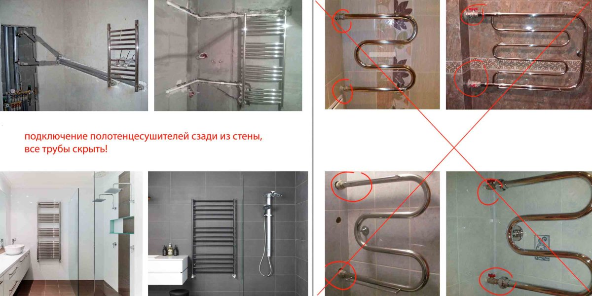 Дизайнерские полотенцесушители водяные подсоединение сбоку
