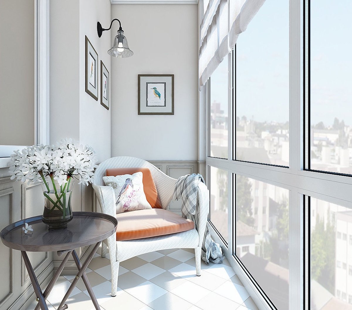 Интерьер балкона