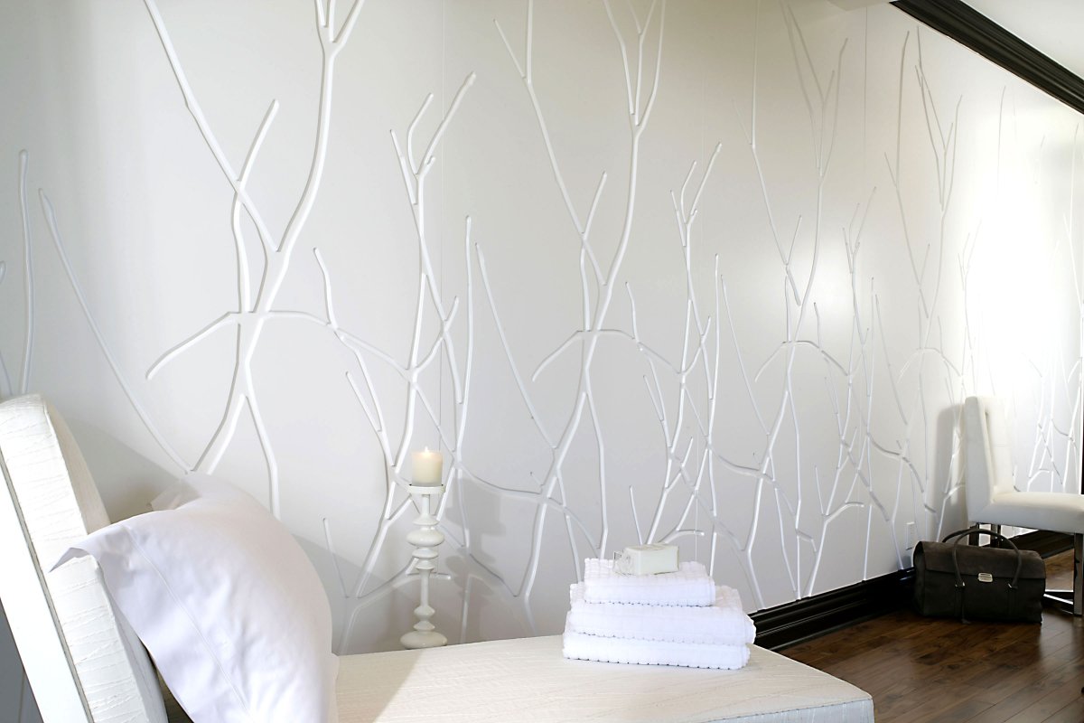 Белые стеновые панели в интерьере