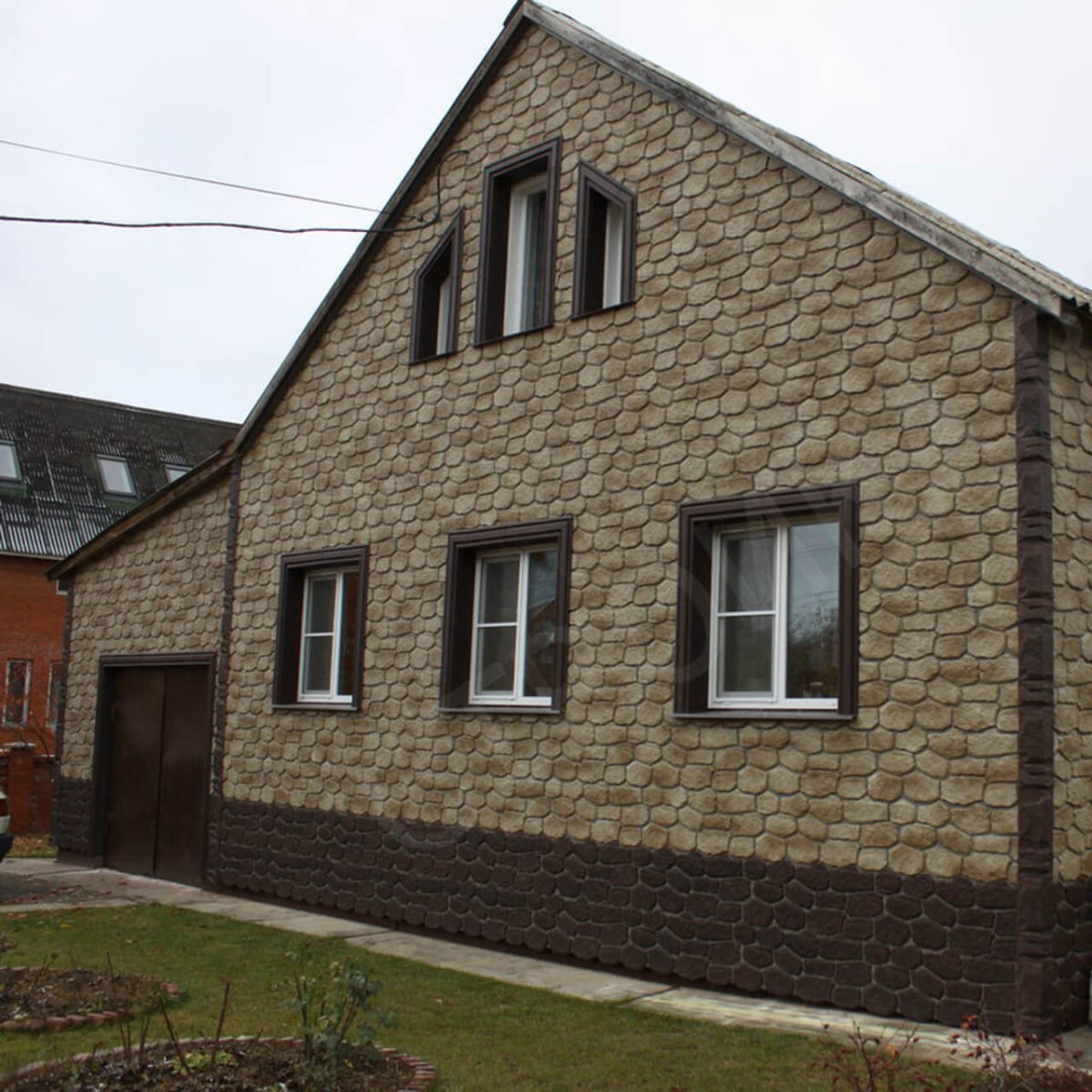 Цокольный сайдинг бутовый камень Альта профиль