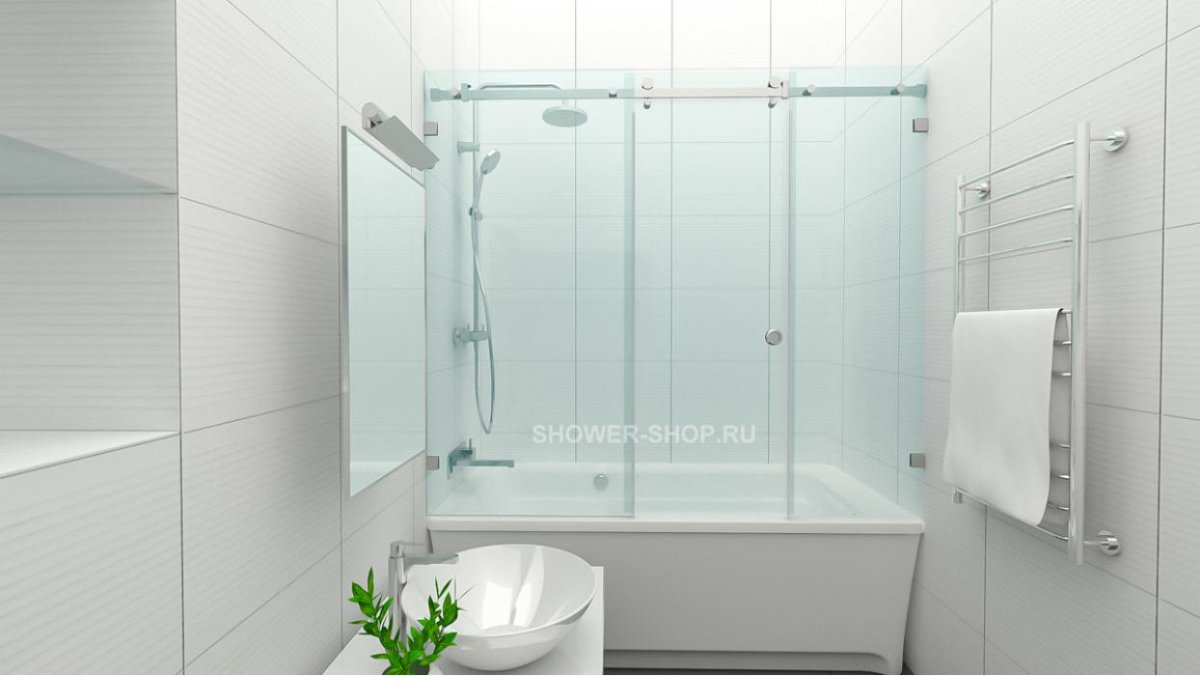Стеклянное ограждение для ванны