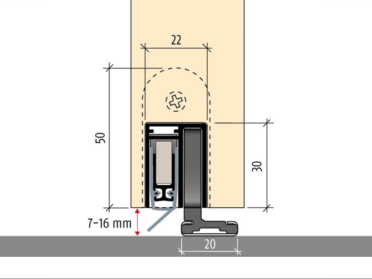Порог 14 мм для противопожарных дверей