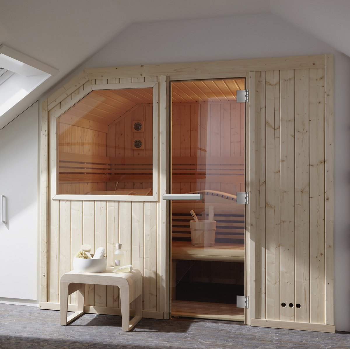 Раздвижная дверь в сауну