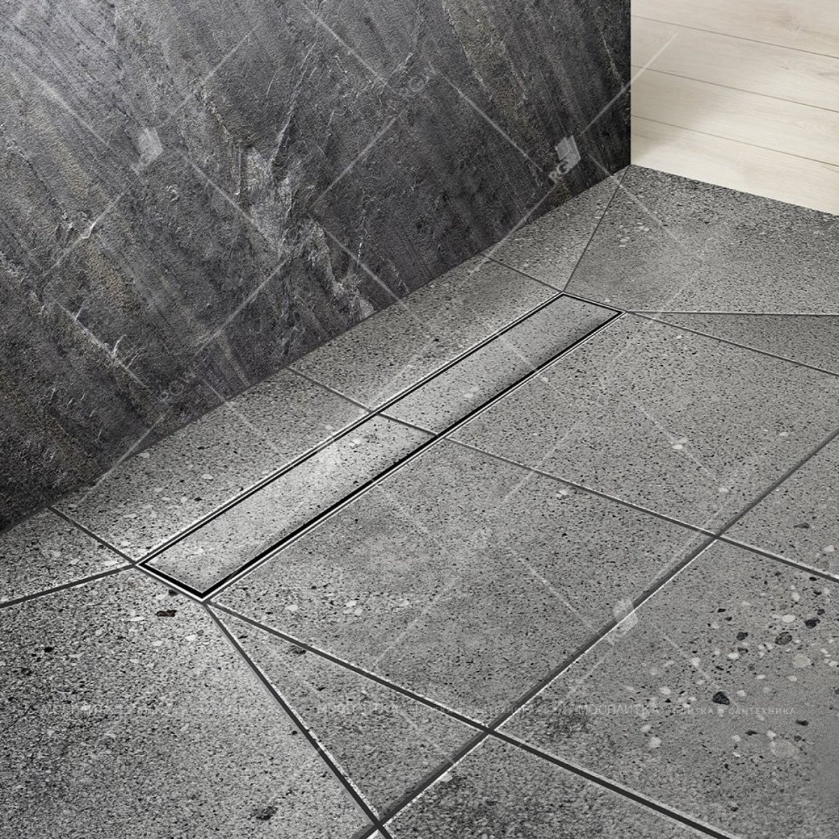 Трап душевой линейный 80 см