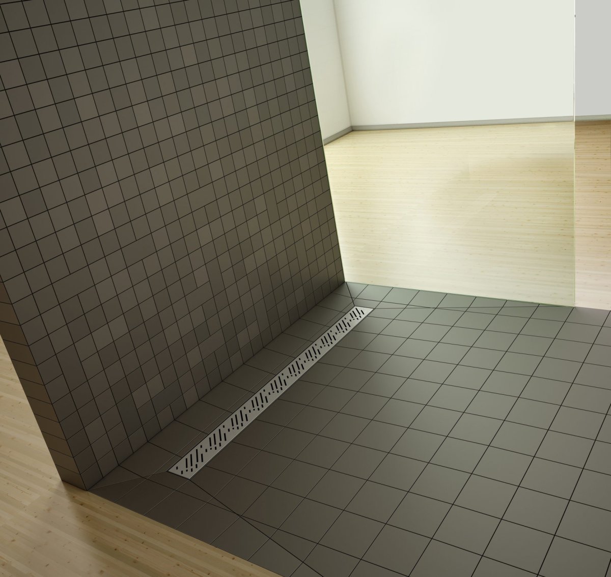 Душевая плита с линейным трапом Radaway 990x790 5dla1008a/5r075r