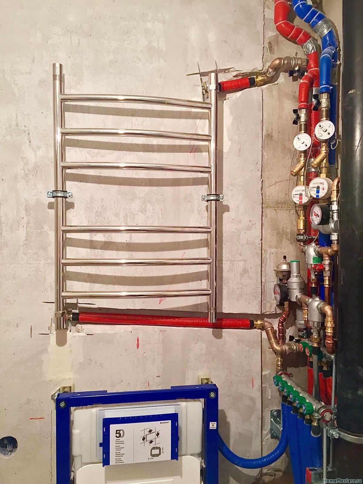 Врезка полотенцесушителя