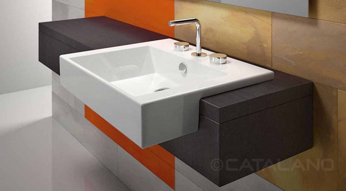 Раковина Каталано полувстраиваемая