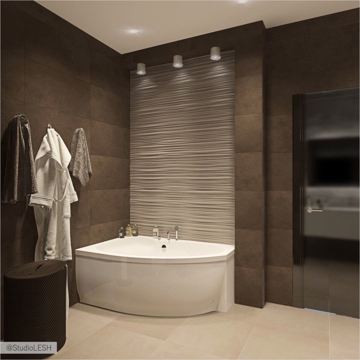 Угловая ванная комната