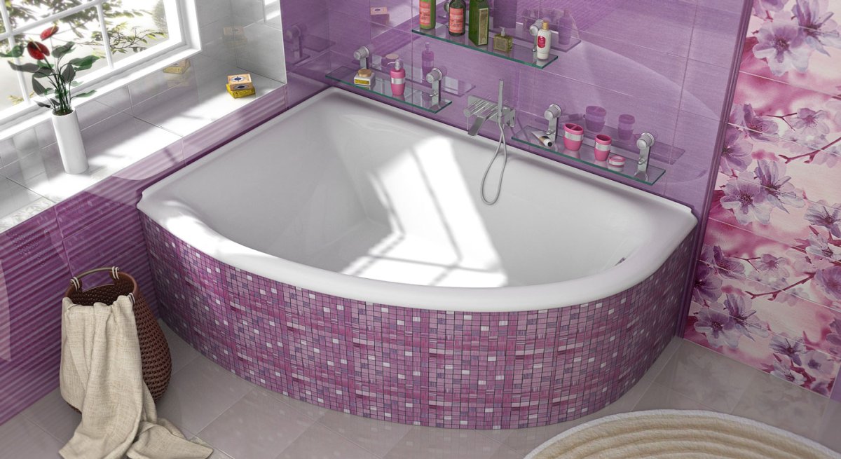 Ванна из литьевого мрамора marmo&bagno Альба 170x110 правая