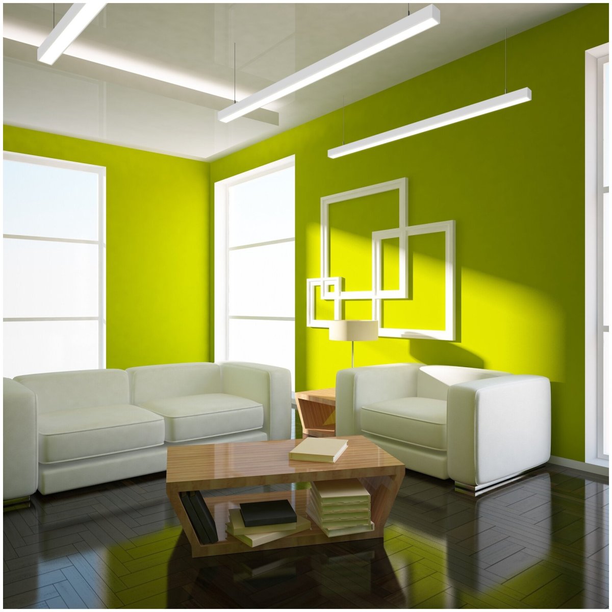 Салатовый цвет стен