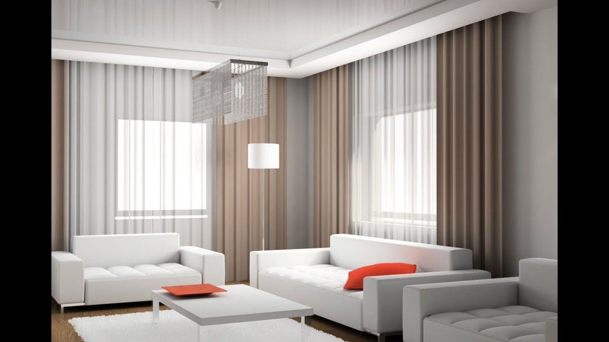 Шторы в гостиную в современном стиле