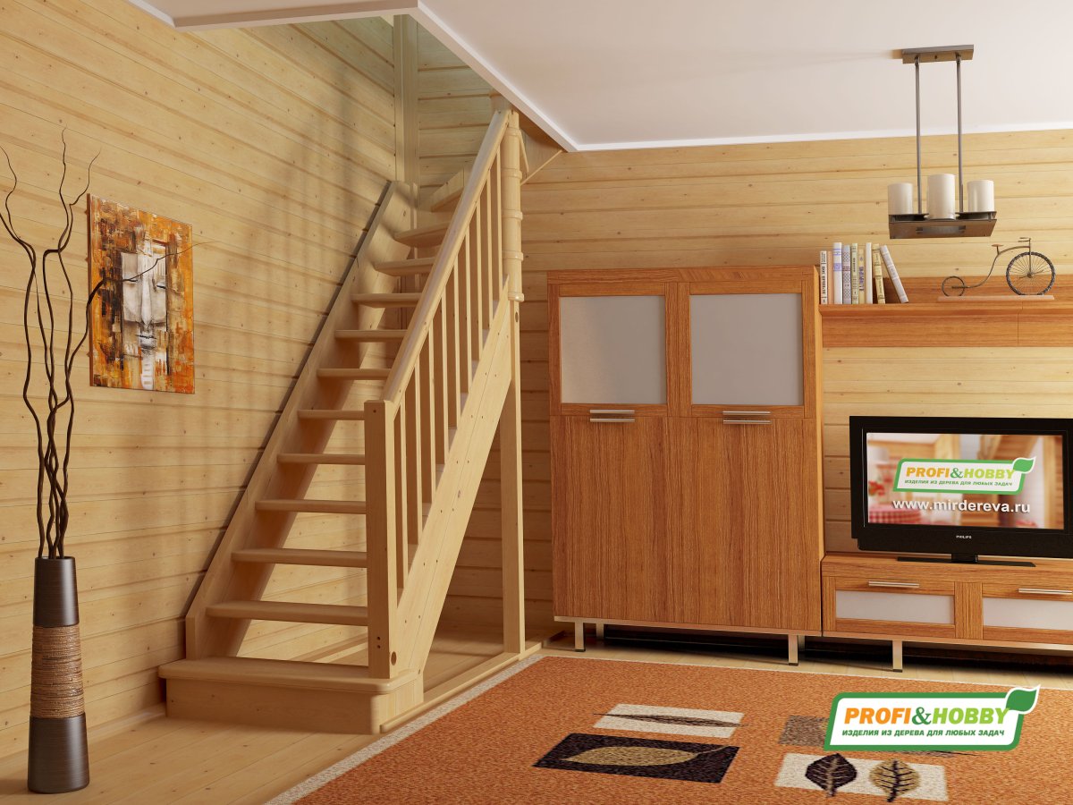 Лестница из бука лв-1.0