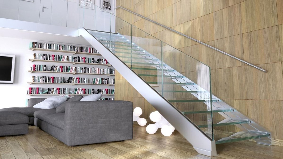Стеклянные перила для лестниц