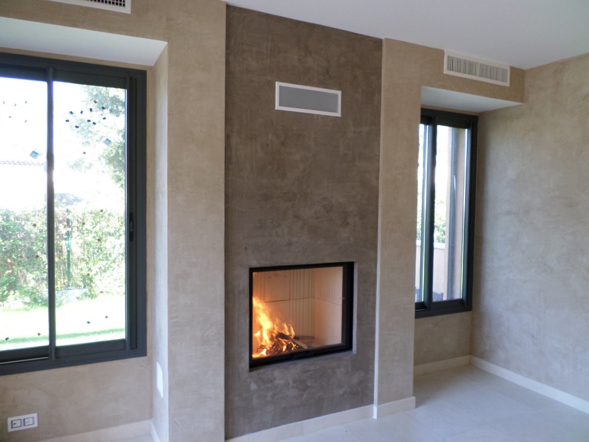 Камин венецианская штукатурка