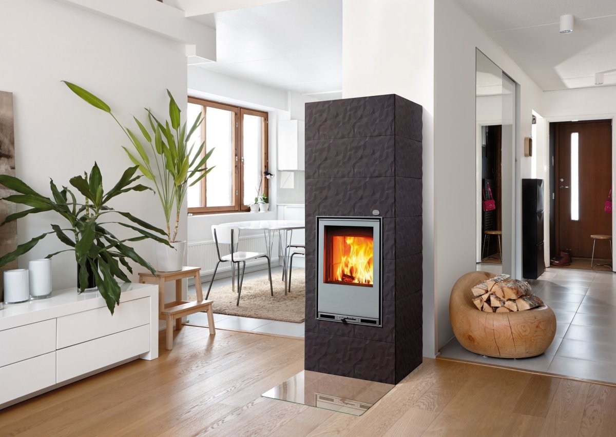 Дровяная печь-камин tu 820 s Tulikivi дымоход