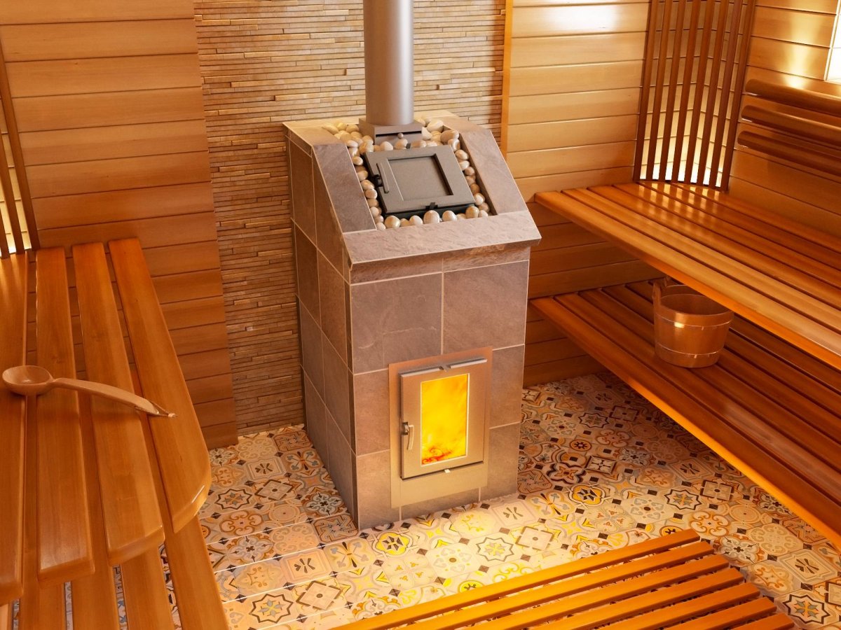 Печь Каменка для сауны на дровах